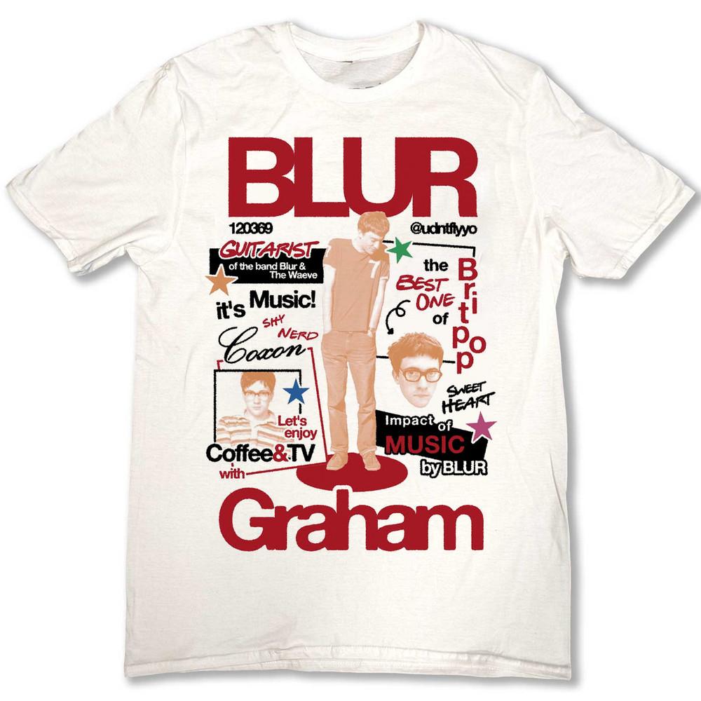 Blur Band Graham Coxon SHirt Shirt Unisex Concert S5XL Reprint TR488 Unisex T-Shirt XXL
