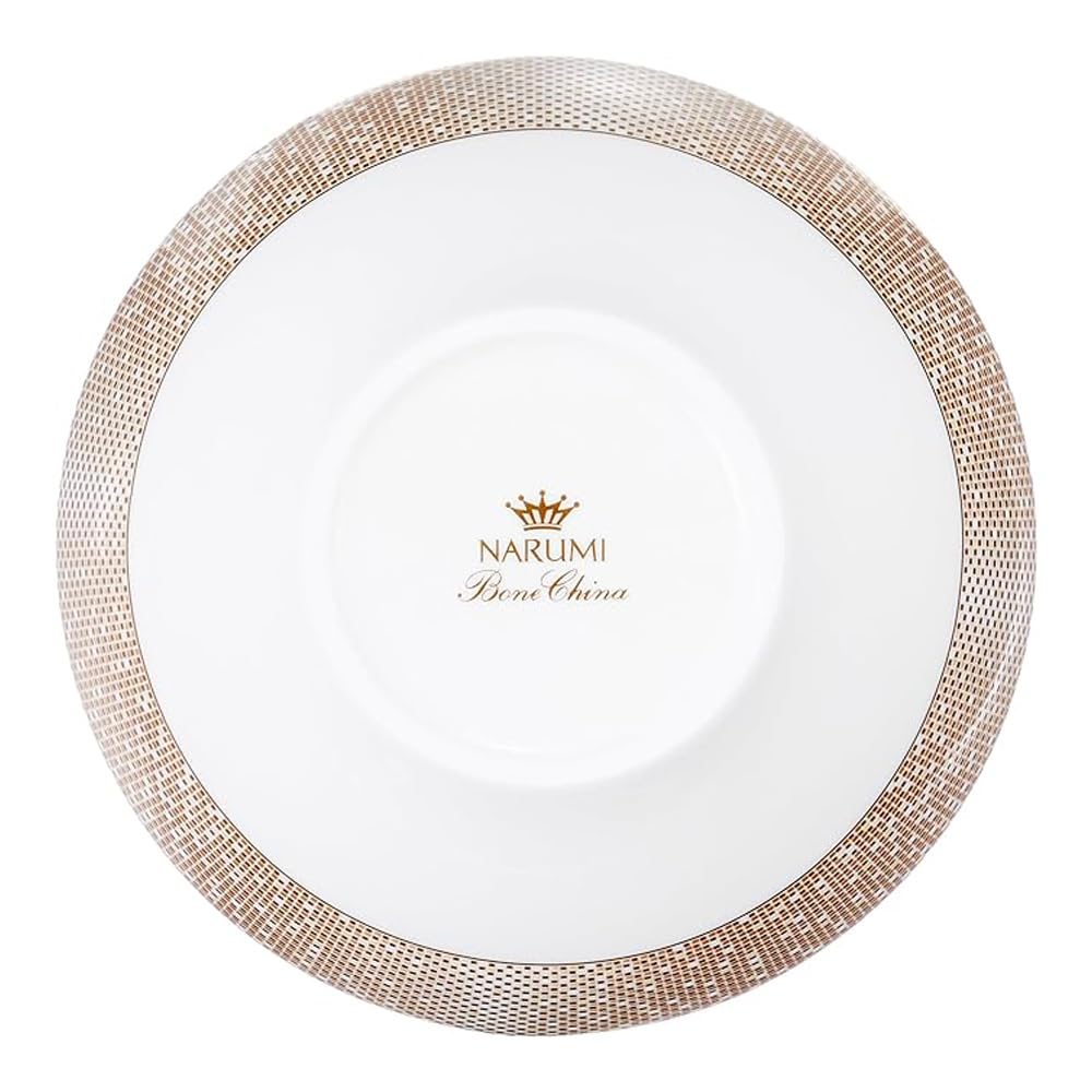 NARUMI Salad Bowl, Gold, 13cm, Stylish and Elegant, Soup Bowl, Cereal Bowl, Made in Japan, 52087-3586