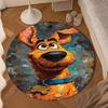 Scoo-dog Adventure Round Rug for Livingroom,Bedroom, Palyroom, Chair Rug, Area Rug, Circle Carpet, Large Size Fan Christmas Gift