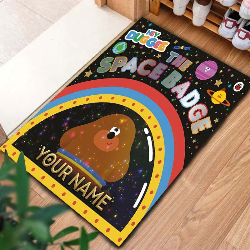 Hey Duggee Custom Name Carpet Rug for Living Room Bedroom Home Sofa Decoration,Kids play Non-slip Floor Mat