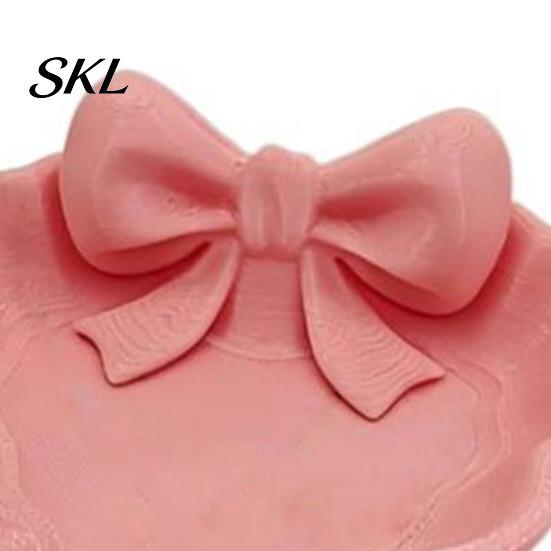 One-piece Molded Tray 3D Printed Bow Jewelry Tray, Heart Shape Ring Dish, Entryway Table Trays, Delicate Decorative Trinket Organizer for Rings