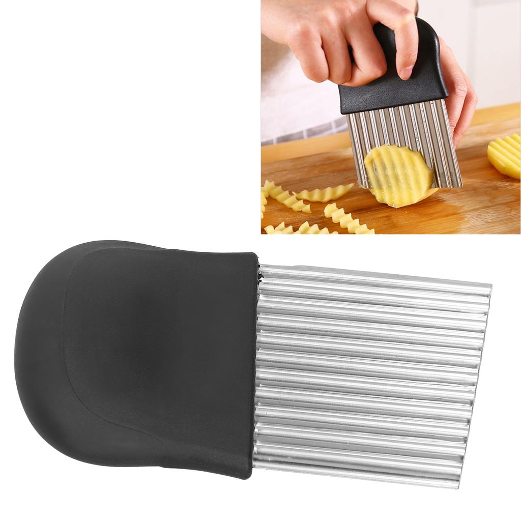 Wavy Potato Knife Cutter with Handle French Fries Chip Cutting Tool Kitchen Accessory