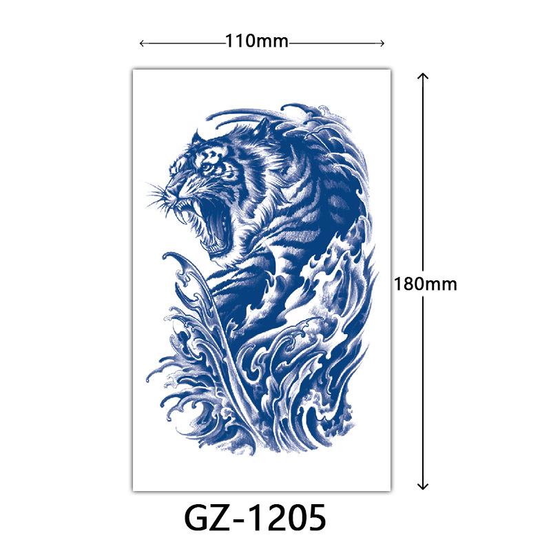 Herbal Tattoo Stickers, Juice Tattoo Stickers, Semi-Permanent English Letter Tattoo Stickers Tattoo