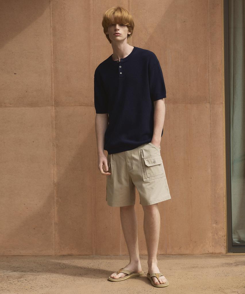 Wednesday Oasis Cool Washable Henley Neck Half Knit_6 Colors