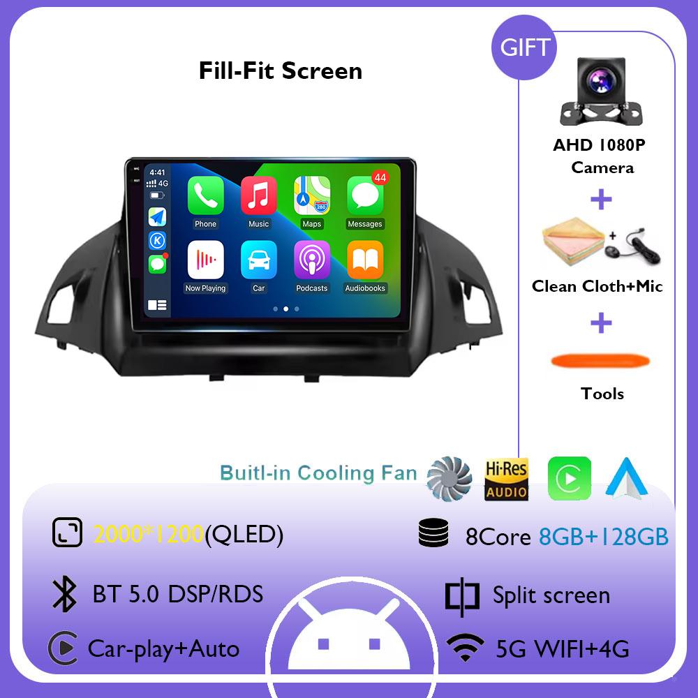Android 14 For FORD C-MAX KUGA 2 ESCAPE 3 2012 - 2019 Car Radio Multimedia Video Player Navigation GPS 4G+WIFI Stereo Head Unit