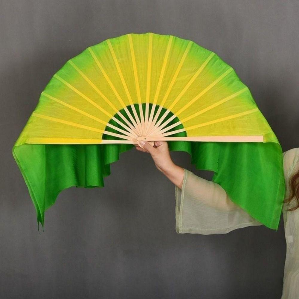 Dancer Practice Peacock Tail Fan 31/36cm Bamboo Yangko Dance Bamboo Fans  Kid Women