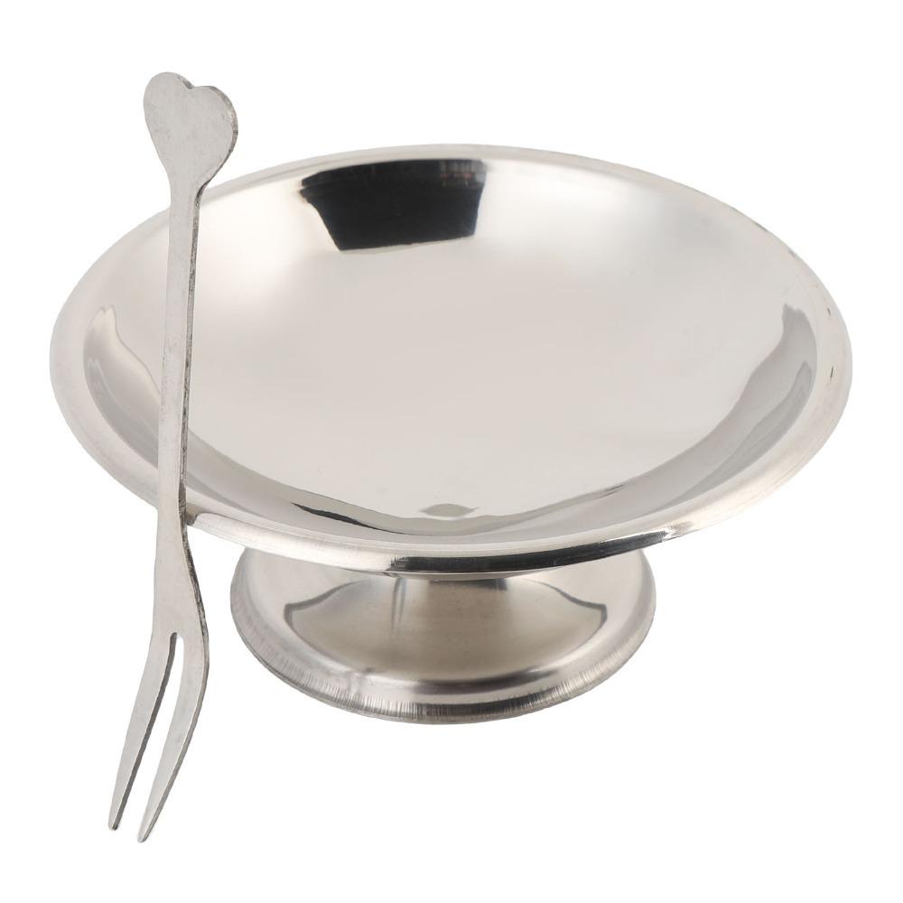 1Set Rustless Steel Ice Cream Cup Round Cold Dessert Container Custard Cup Party Dessert