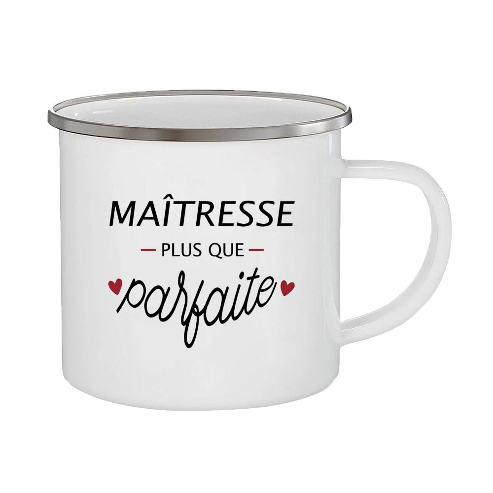 Merci Maîtresse Printed Mugs Coffee Cups Drinks Water Milk Cup Enamel Mug Gifts Idea for Teacher End of School Year Gift