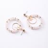 Women Fashion Broken Diamond Big Circle Star Design Earrings