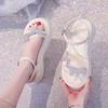 Fashion Crystal Butterfly Women Flats Platform Sandals Casual Shoes Fashion Summer Slippers Luxury 2025 New Trend Open Toe Woman Zapatos