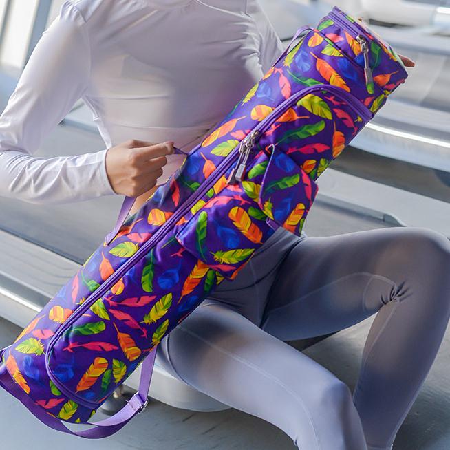 Geantă pentru covoraș de yoga pentru exerciții, cu fermoar complet, pânză, covorașă de yoga impermeabilă Geantă de transport Geanta de depozitare Suport pentru covoraș de yoga cu curea de umăr reglabilă