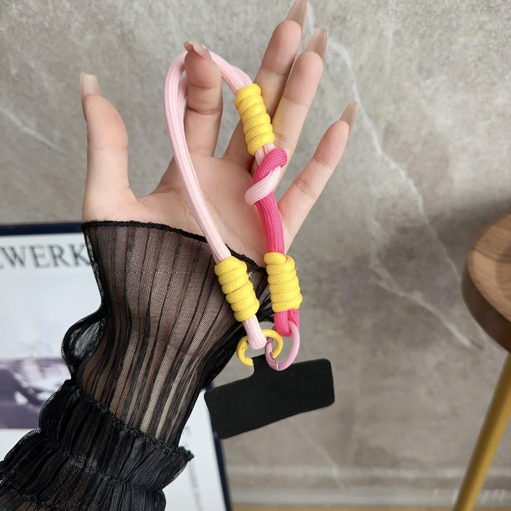 Color matching wrist lanyard short anti-lost mobile phone lanyard for men and women