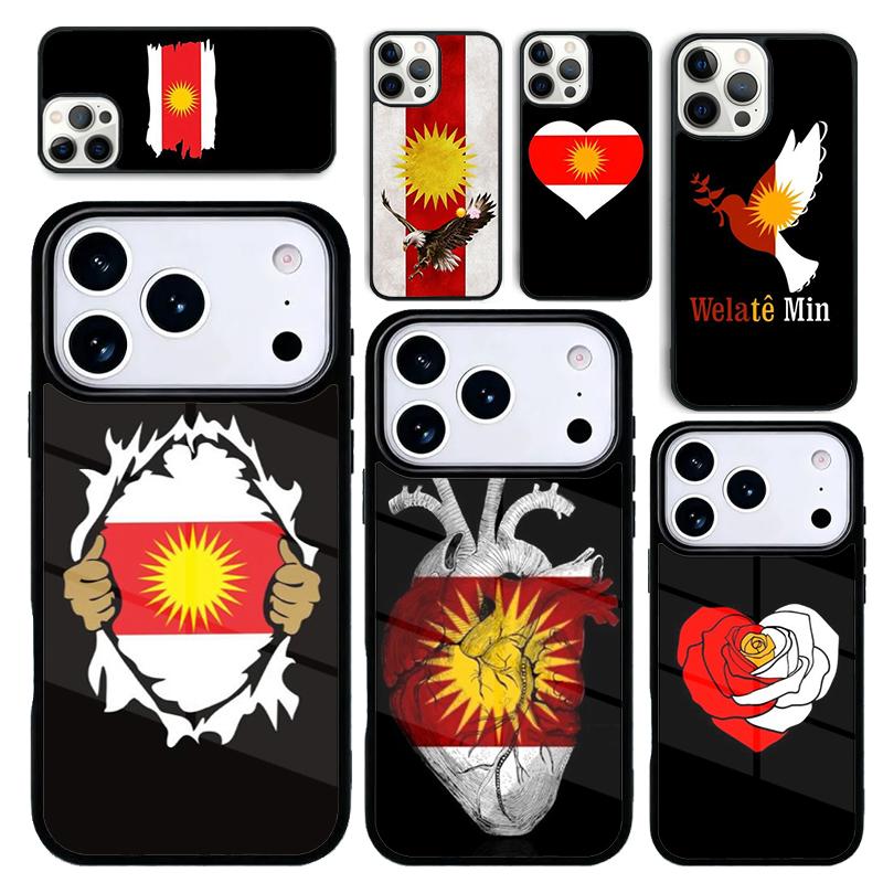 Capa Case for iPhone 17 Air 16 Pro Max 15 Plus 11 13 Mini 14 12 Back Phone Cover Yazidis Flag