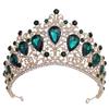 Baroque Royal Queen Gorgeous Crystal Tiaras and Crowns Bride Headdress Bridal Diadem Princess Wedding Crown Jewelry Ornaments