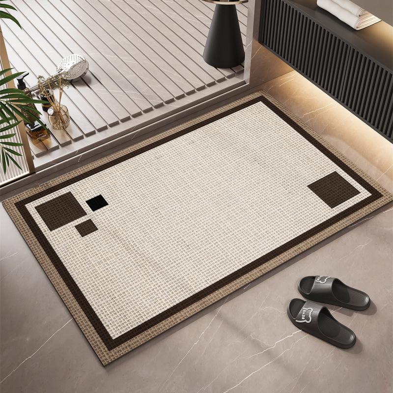 Non-Slip Diatomaceous Earth Absorbent Bathroom Mat - Easy To Clean and Stain-Resistant