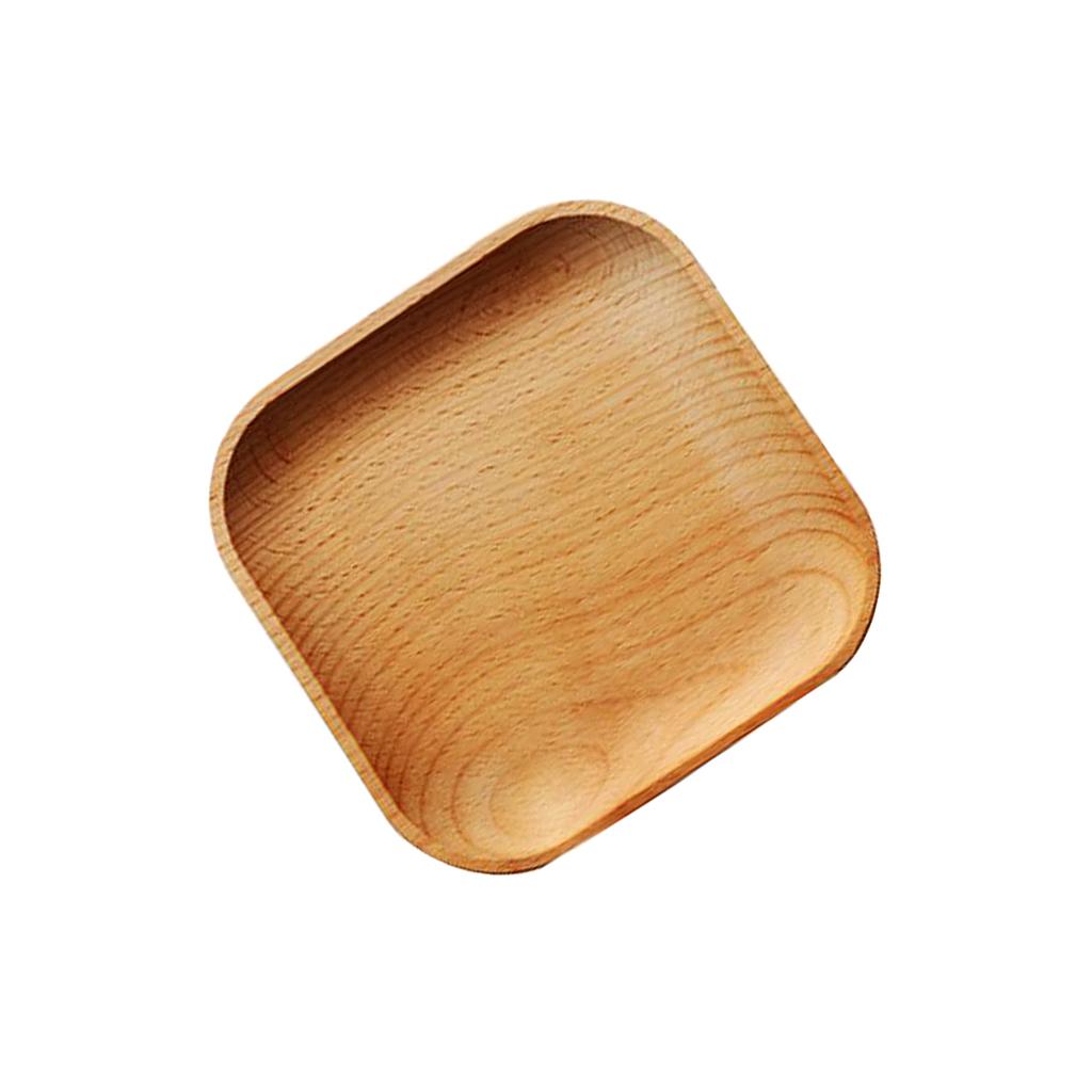 Wood Serving Tray Food Server Dish Platter Wooden Dessert Plate, Perfect for your guests