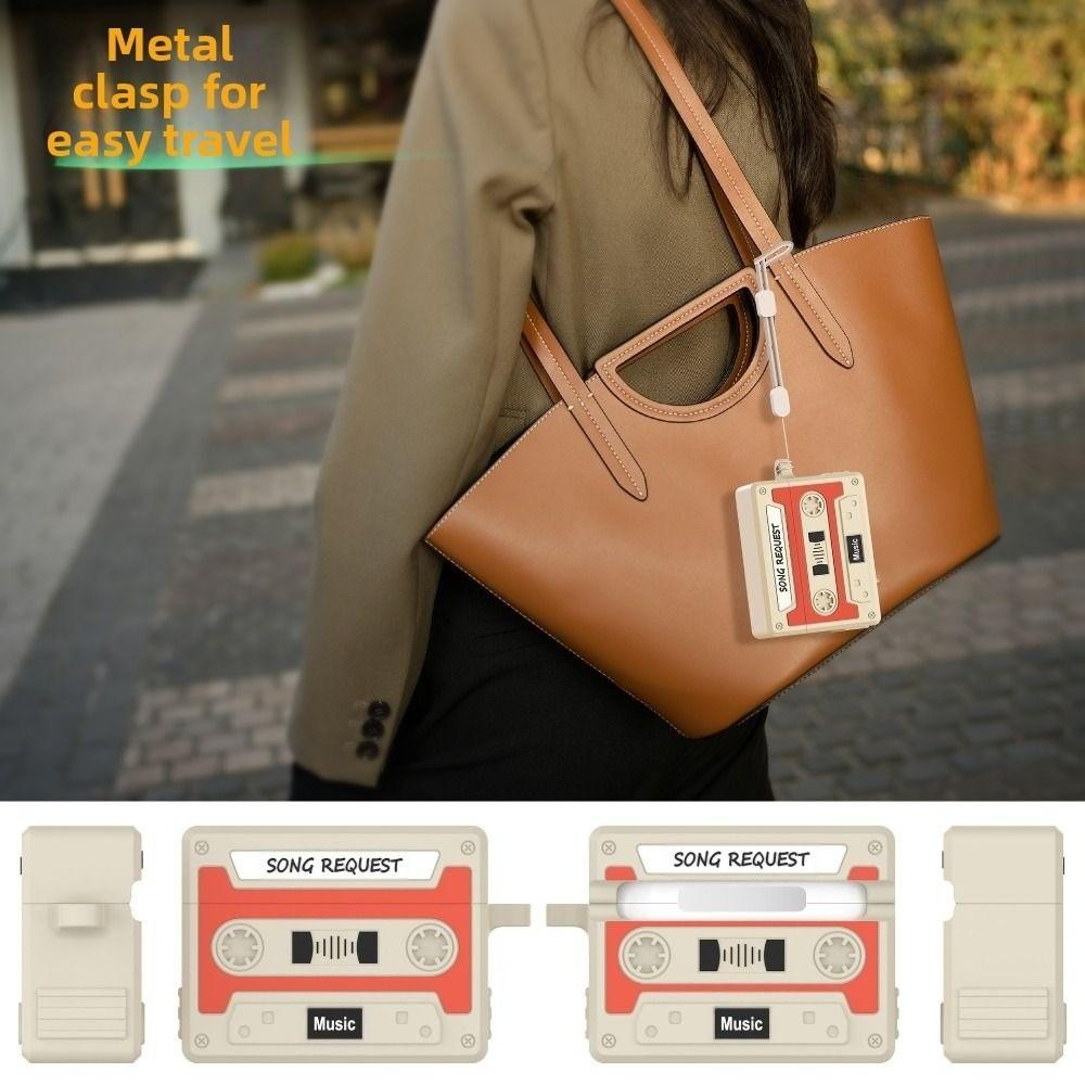 Silicone Earphone Case Retro Cassette Protective Shell for Airpods Pro 3 Accessories