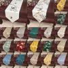 Chinese Style Classical New Birds and Flowers Table Runner Red Embroidery Table Flag Decoration for Wedding Party with Tassels