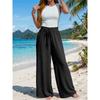 European And American Clothing Wide Leg Pants Casual Style Comfortable Solid Color Women's Trousers