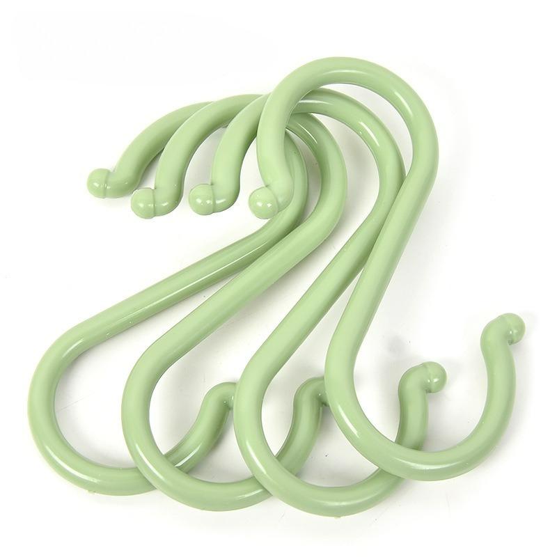 4Pcs Living Bedroom Hat Hanging Scarf Kitchen Door Clothes Hanger S-Shaped Hook Key Holder Organizer