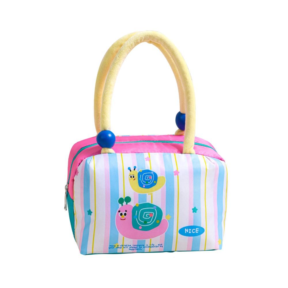 Cartoon Print Insulated Lunch Bag Aluminum Foil Large Capacity Outdoor Picnic Bag Portable Fresh-Keeping Students Lunchbox Bag