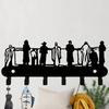 Modern Metal Key Holder Multi Hook Wall Organizer Kitchen Bathroom Decor