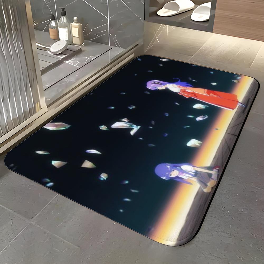 

Anime H-Higurashi When They Cry Floor Mat Soft Flannel Entrance Door Mat Non Slip Absorbent Bathroom Bedroom Floor Rug 40x60cm