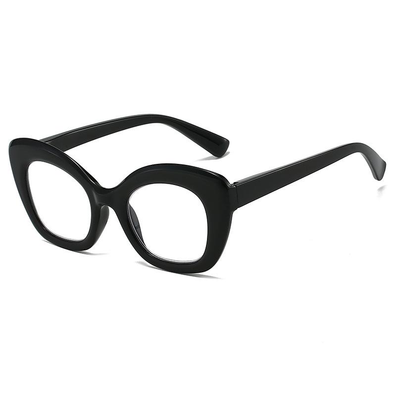 Fashionable and Personalized Cat Eye Presbyopia Glasses Advanced Retro Tortoiseshell Thick Frame Anti Blue Light Glasses