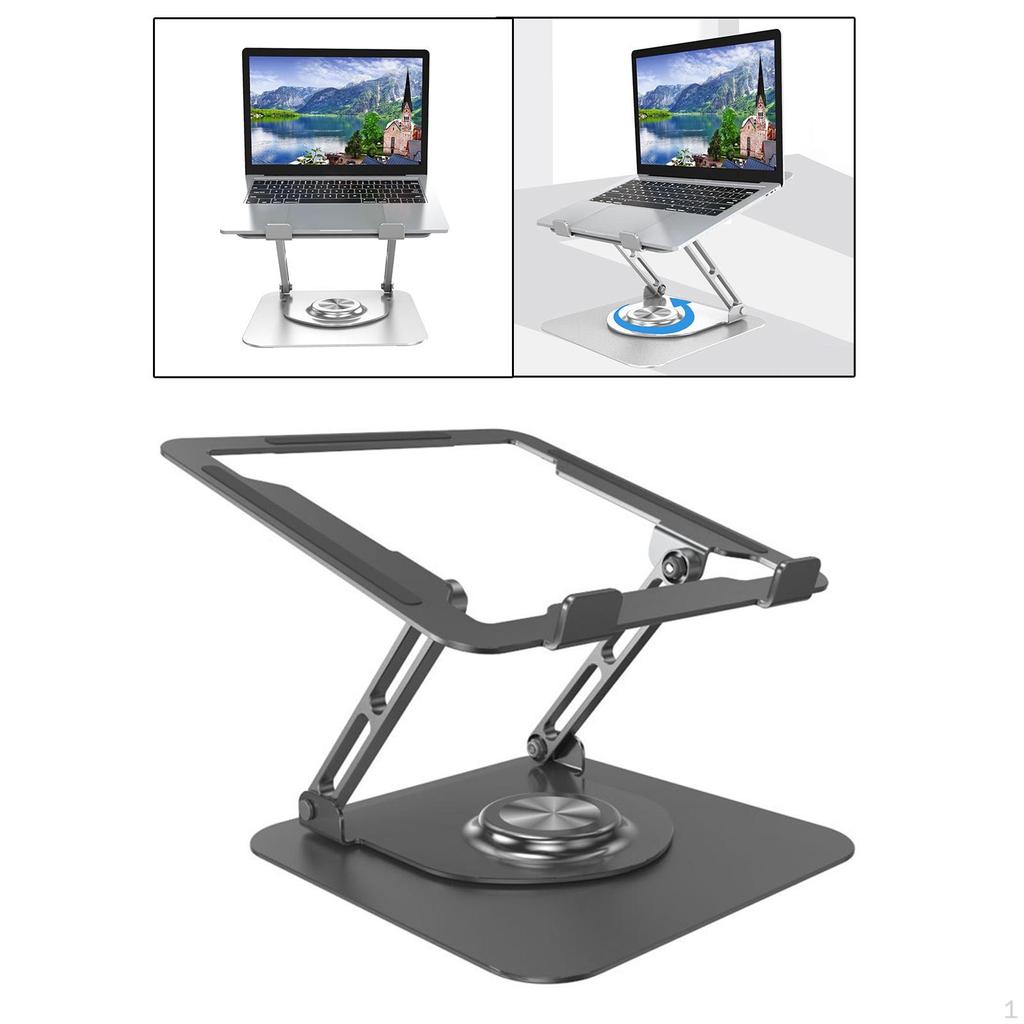 All Aluminium Laptop Stand, Hollow Design Ergonomic Dissipion Adjustable Universal Riser for
