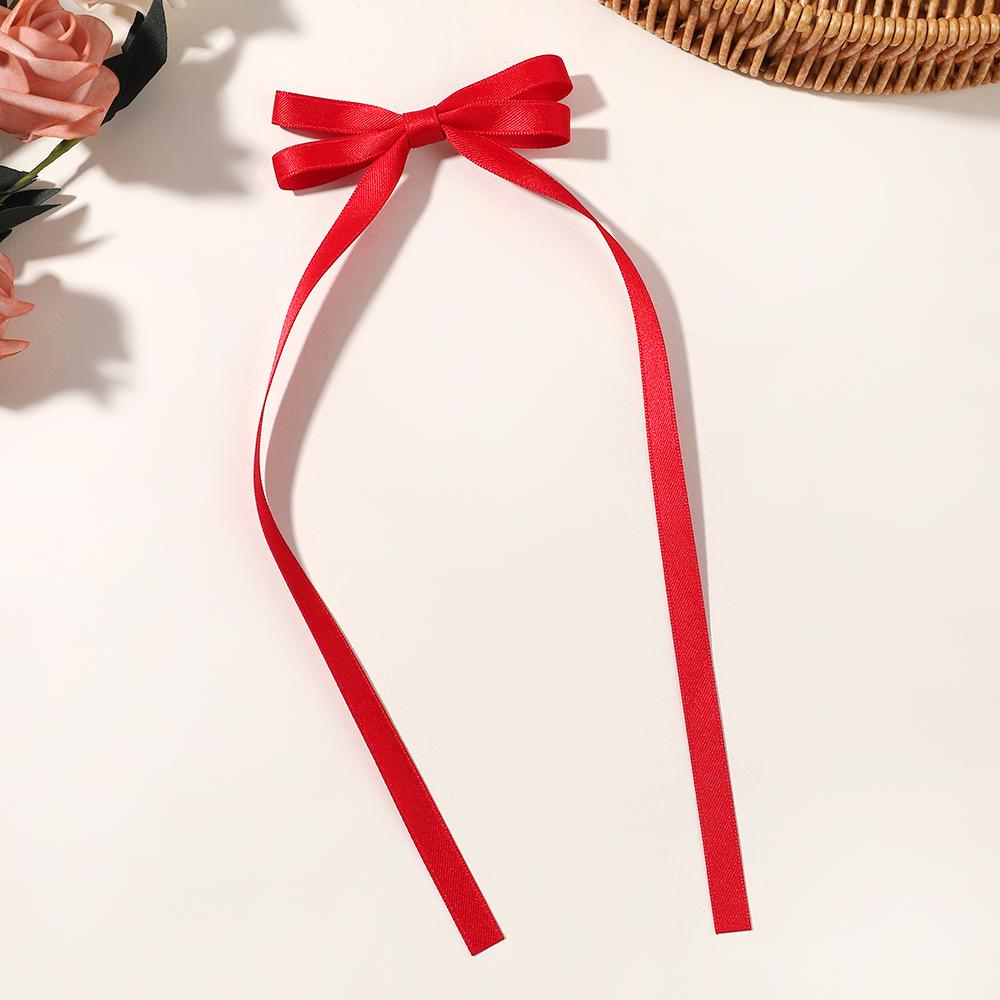 2pcs Vintage Red Velvet Bow Hair Clip For Women Girls Korean Long Tassel Ribbon Hairpins Barrettes Headwear Hair Accessories