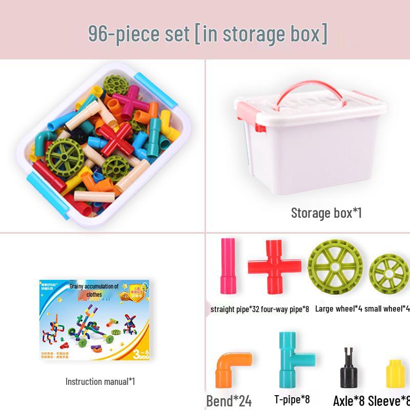 Water Pipe Building Blocks Toy for Kids Aged 2-3 – Intellectual Development Toy