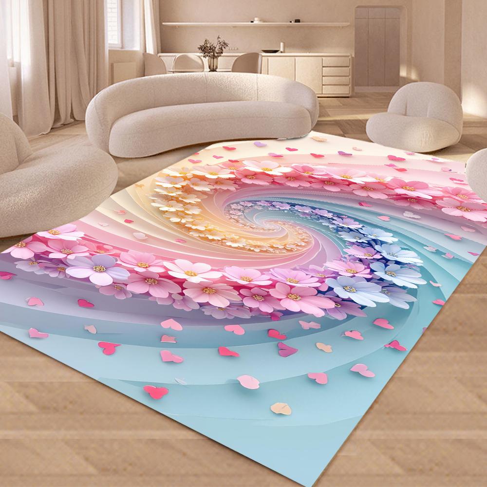 3D Embossed Carpet Butterfly Floral Pattern Mat Modern Minimalist Rug Home Decoration Living Room Bedroom Soft Floor Mat