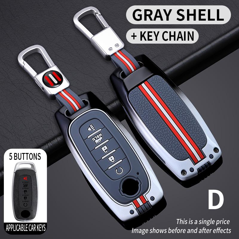 Auto Zinc Alloy Key Fob Cover Fit For Nissan Versa Maxima Rogue Armada Sentra Qashqai X-Trail 2/3/4/5Buttons Auto Accessories