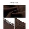Women's Plus Size High Waist Woolen A-line Pleated Skirt - Spring/Autumn Mid-length Skirt