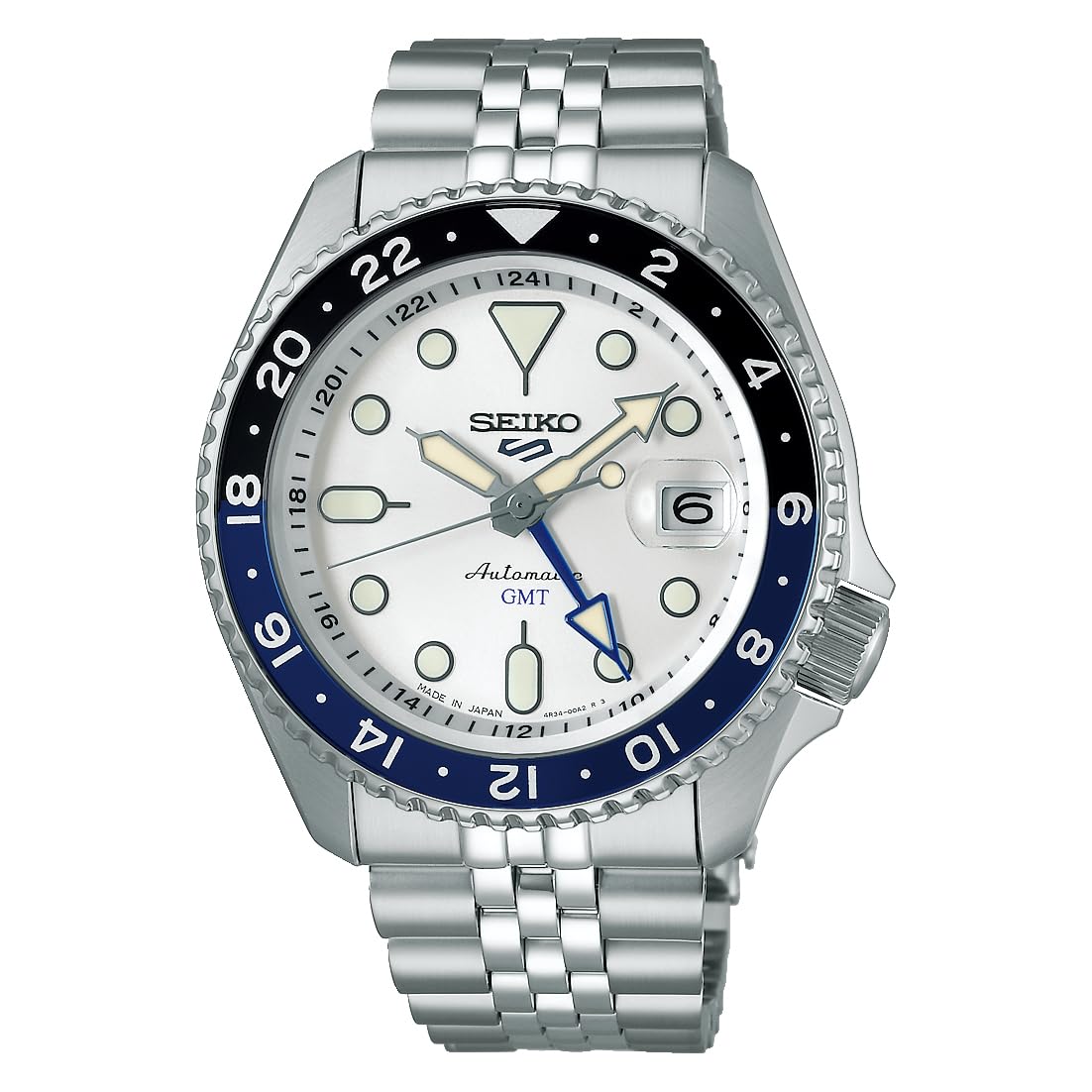 

SEIKO 5 SPORTS SKX series GMT model automatic mechanical watch Seiko 5 Sports Made in Japan SSK033 Silver Overseas model [Seiko] Men s [item] срібний