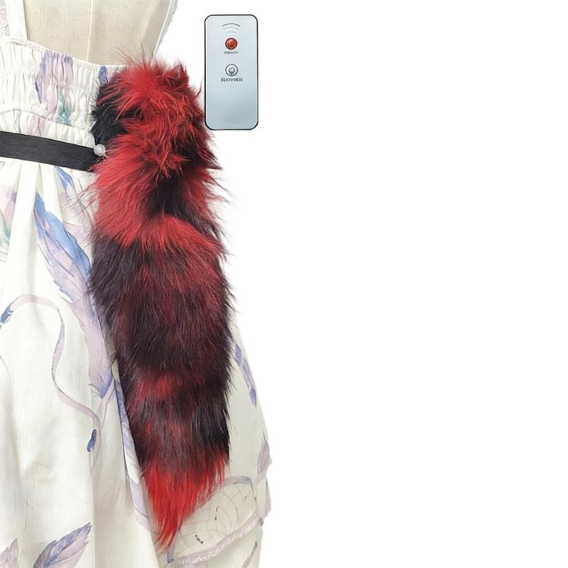 Furry Remote Operated Foxes Tail Accessory Adjustable Moving Costume Tail For Stage Shows And Costume Parties