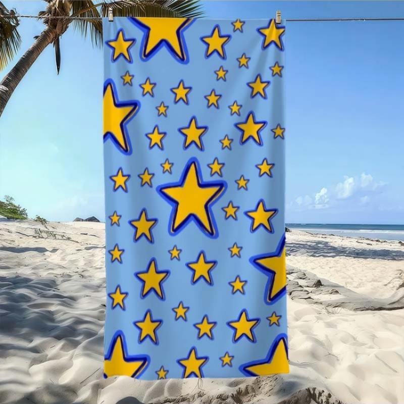 

Stars Background Pattern Beach Towel,Super Absorbent Beach Towel,, Comfortable and Practical Quick-Dry Swimming Towel, Thick, W40*H60(CM)
