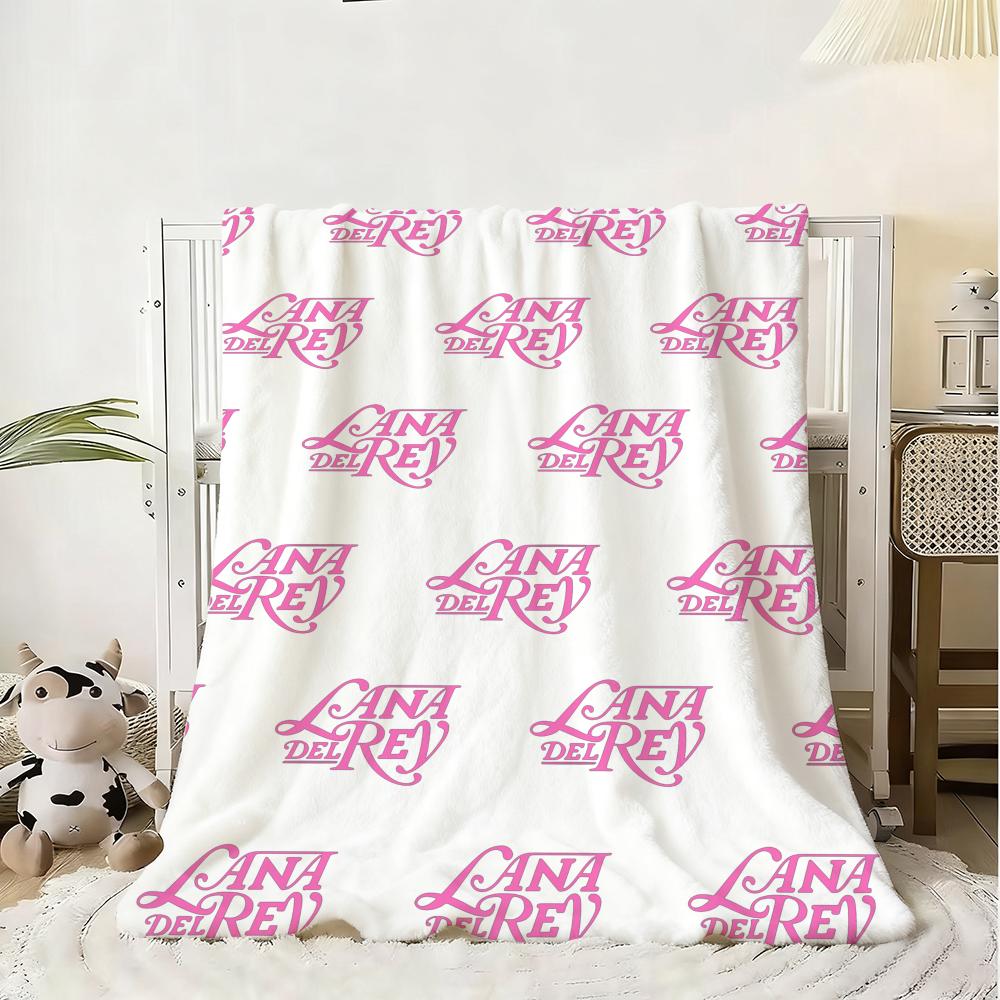 Hot Singer L-Lana D-Del R-Rey Throw Kid-Friendly Flannel Throw Blanket Soft Warm Anti-Static Washable All Season