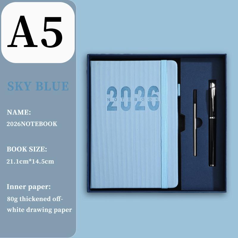 2026 Cross-Border English Diary with Band: Annual Calendar, Weekly Planner, 365-Day Efficiency Notebook