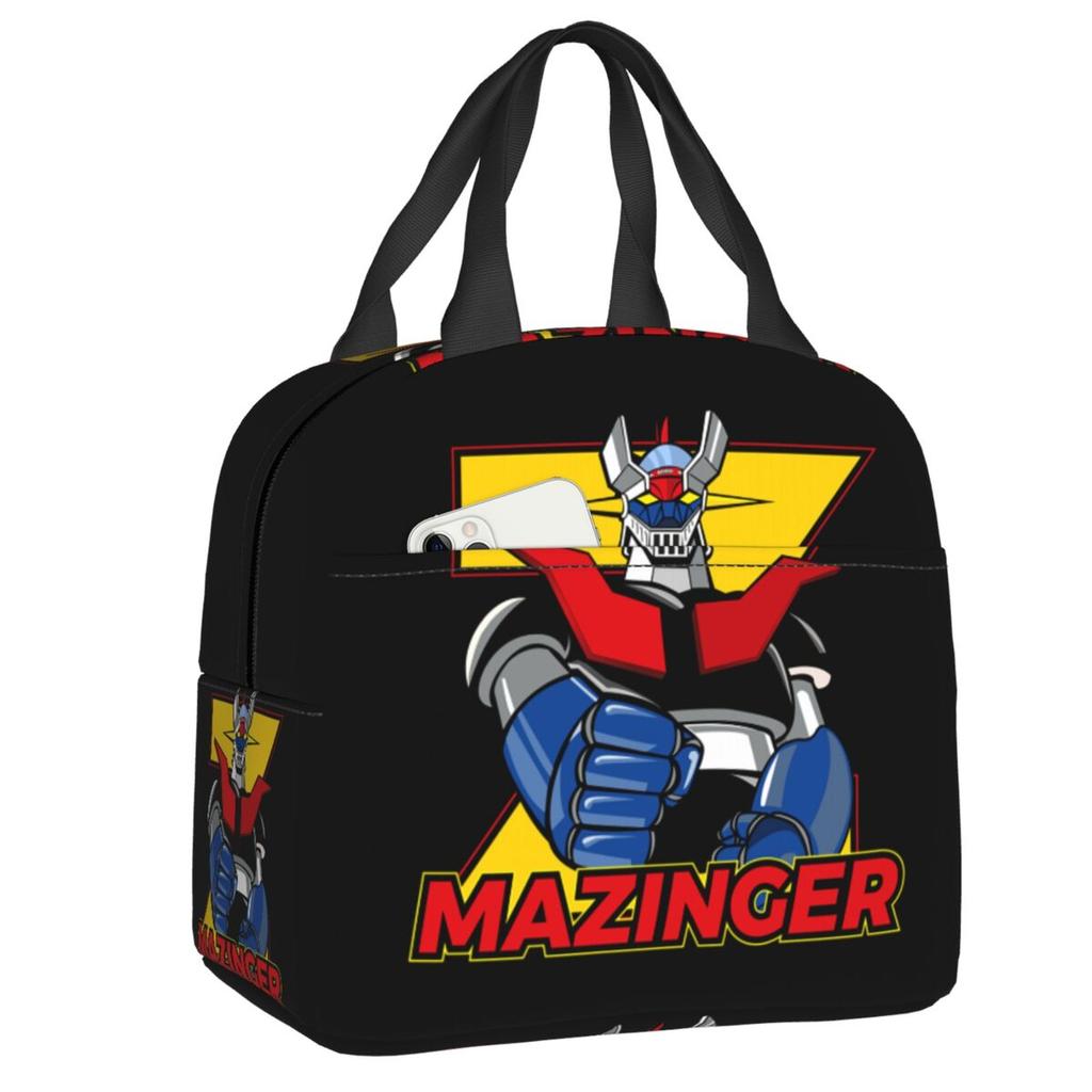 Boîtes à lunch réutilisables personnalisées Ufo Robot Grendizer Goldrake Mazinger Z pour femmes, étanches, isothermes, sac à lunch isolé pour le travail
