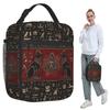 Egyptian God Ancient Egypt Bastet Cat Insulated Lunch Bag for Kids Cooler Thermal Food Box Tote Portable Lunch Boxes Container