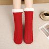 1 Pair Cashmere Socks Slipper Socks with Non-Slip Dots Winter Thick Home Sleep Socks for Women And Elderly