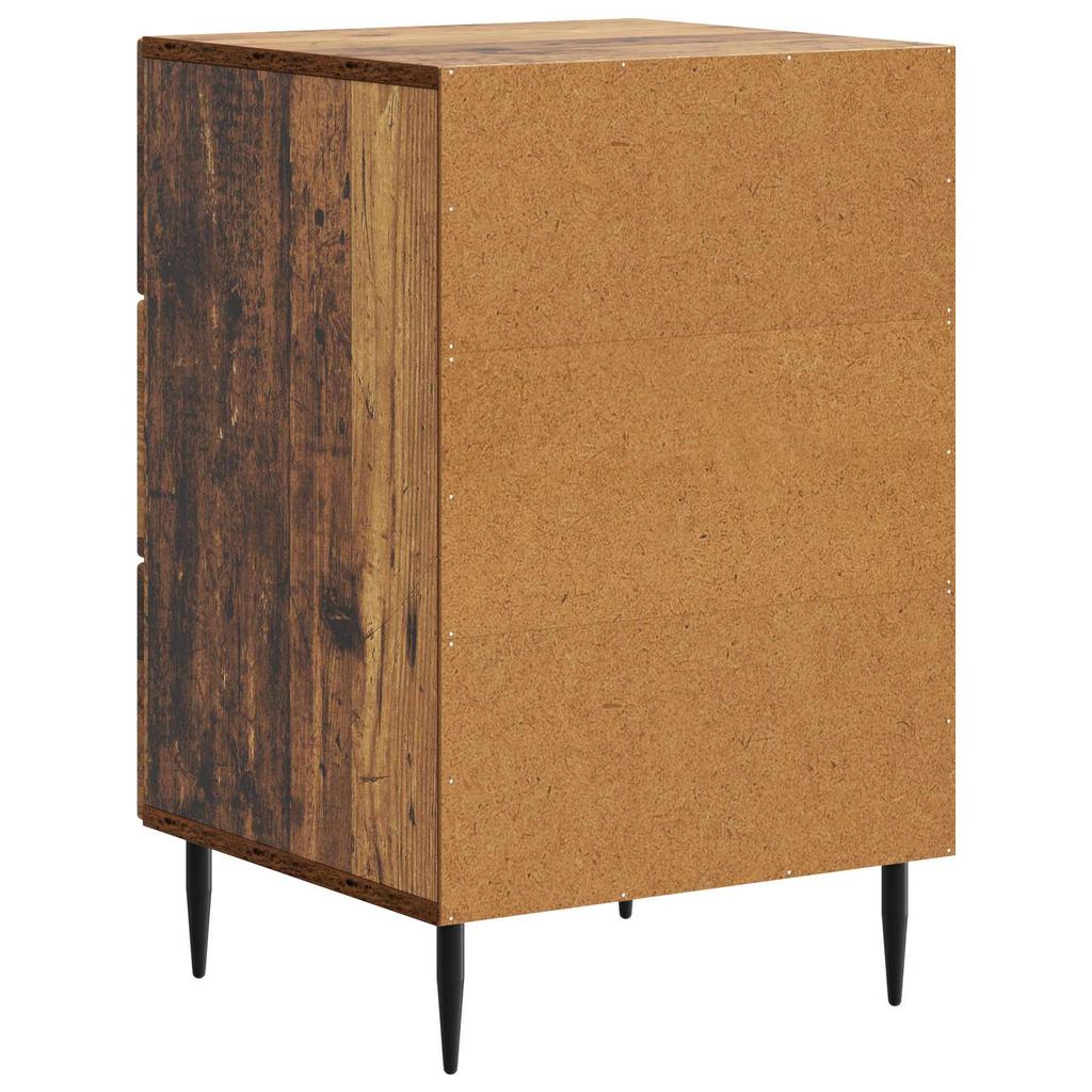 Nightstand Reclaimed Wood Look 43 x 41 x 66.5 cm Engineered Wood