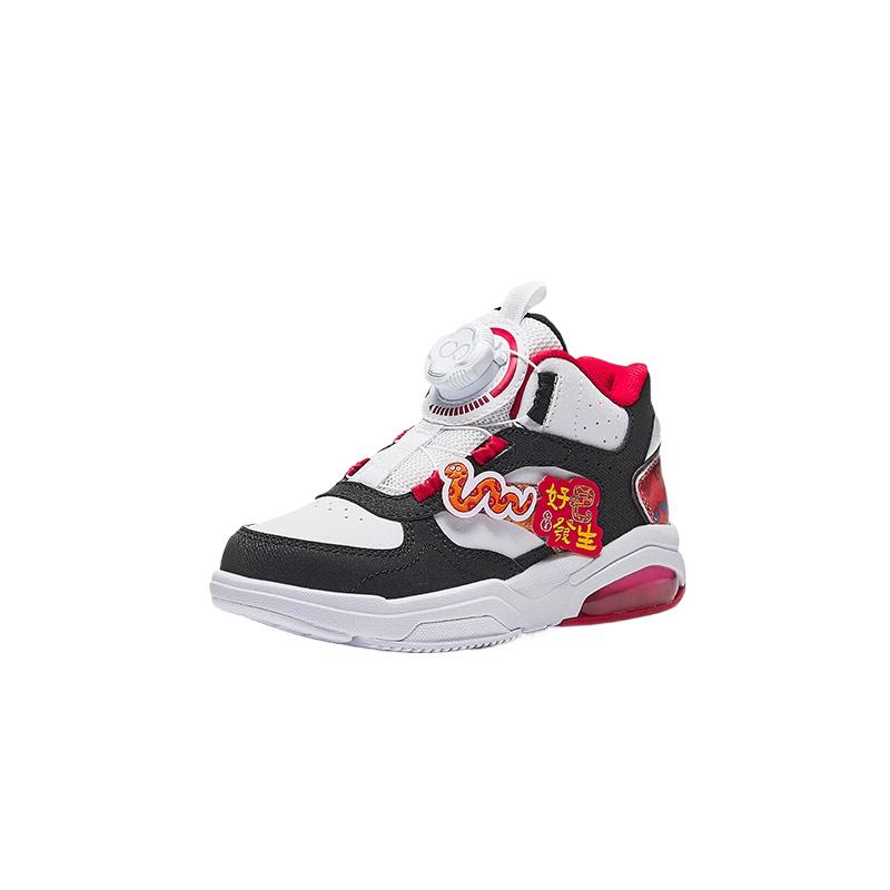 Anta Kids Comfortable Simple Slip-Resistant Durable Mid-Top Casual Shoes Kids sneaker White Black Classic-Red 312519931-1