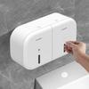 Wall Mounted Non Perforated Double Roll Center Roll Paper Box Toilet Large Plate Tissue Box Public Toilet Large Roll Paper Rack