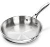 MICHELANGELO Stainless Steel Frying Pan, 20cm, Triple-Layer Base, Ergonomic Handle, Lightweight, Induction Compatible, Easy To Clean, Suitable for