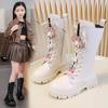 Girls' Winter-Spring New Style Booties for Children - High-Topped Boots for Girls - Anti-Slip Shoes