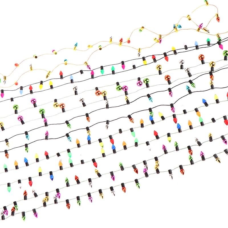 1:12 1 Řetěz falešných světel Vánoce Dobrá dekorace Domeček pro panenky Miniaturní Mini Nábytkové doplňky Řetězová světla