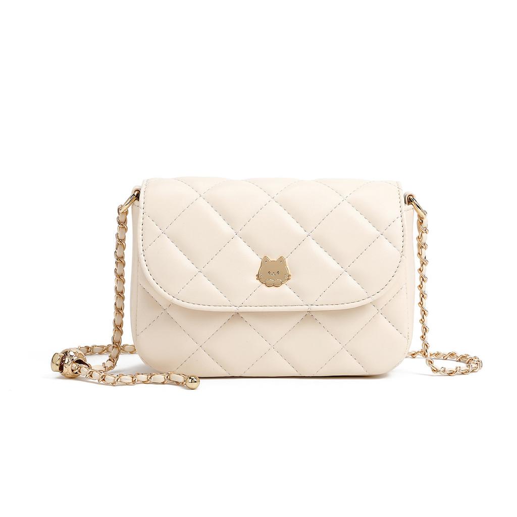 IELGY Chain Small Square Bag Shoulder Crossbody Diamond Bag