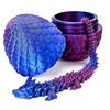 22cm 3D Printed Dragon 8.5cm Dragon Egg Chinese Festival Dragon Figurine Crystal  Egg Funny Home Office Cool Ornament Decoration